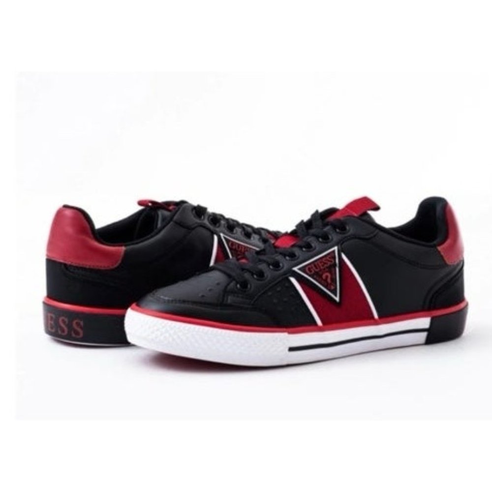 Shoes sneakers flat oxford red black guess